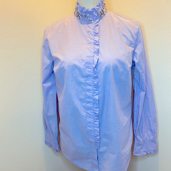 J Crew Jewel Collar Shirt